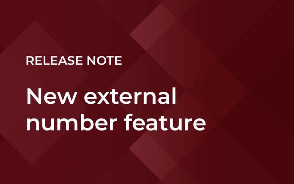 External Numbers New external number feature - Flexcom