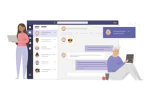 Interface de microsoft Teams pour illustrer l'article